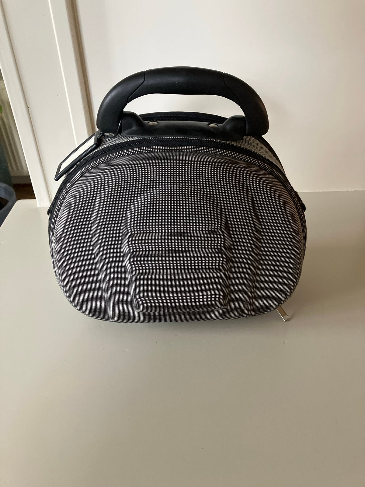 Mooie vintage beautycase, Sieraden, Tassen en Uiterlijk, Ophalen, Gebruikt, Grijs, Heer of Dame