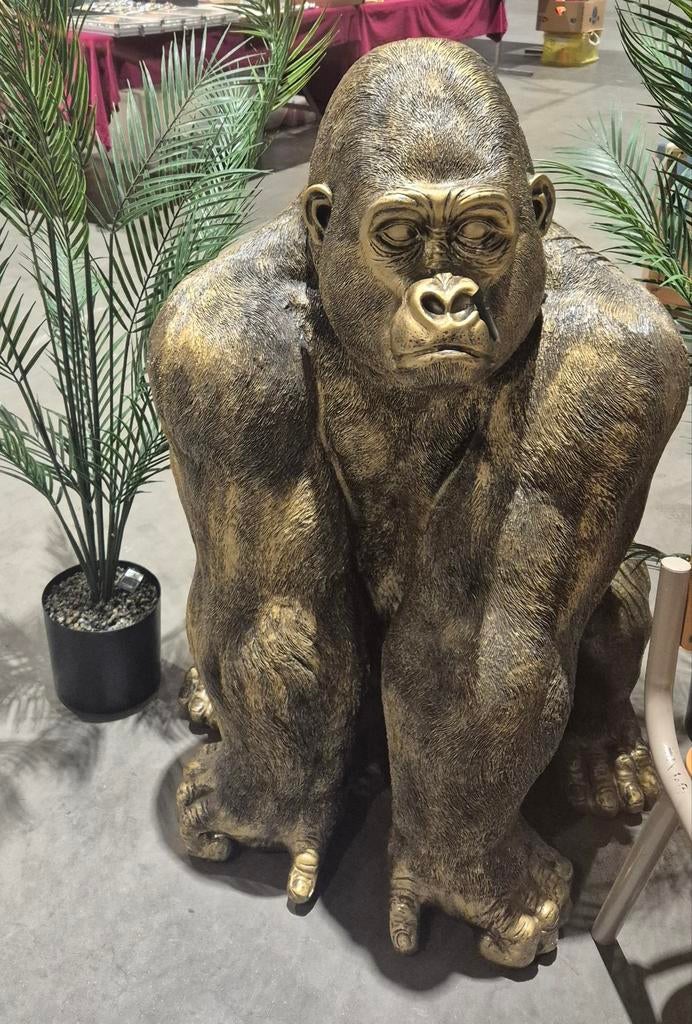 Grote decoratieve gorilla/ stoer kunststof beeld, Huis en Inrichting, Ophalen, Zo goed als nieuw
