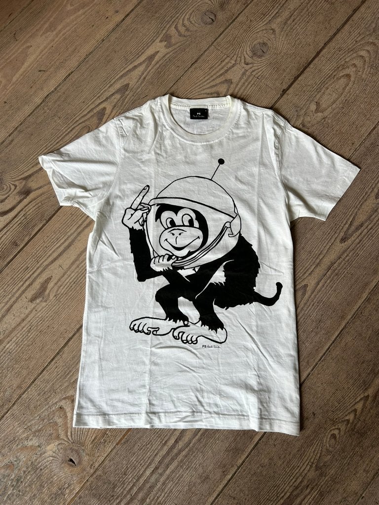 PS Paul Smith T-shirt, maat S, weing gedragen wit met opdruk, Kleding | Heren, Paul Smith, Wit, Ophalen of Verzenden, Zo goed als nieuw