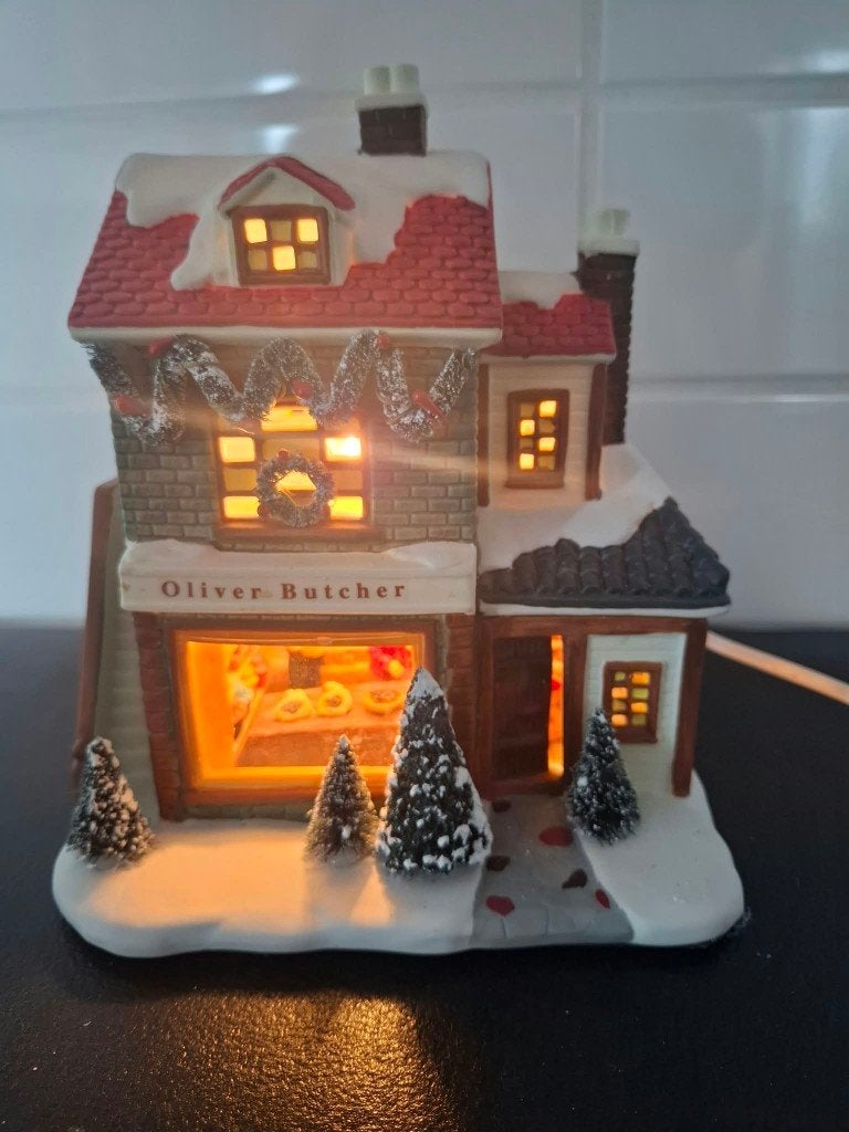 Dickensville Oliver Butcher Kerstdorp, Ophalen of Verzenden, Zo goed als nieuw