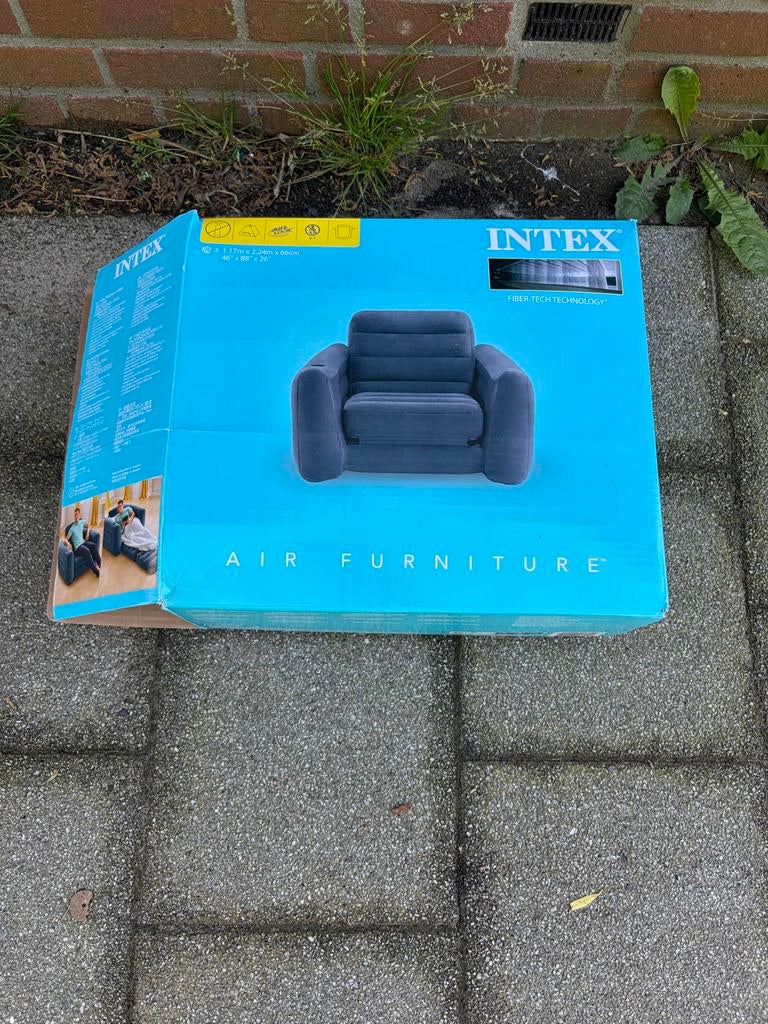Intex - Pull-Out Opblaasbare Slaapstoel ( camping ), Kunststof, Ophalen of Verzenden, Zo goed als nieuw, Eén