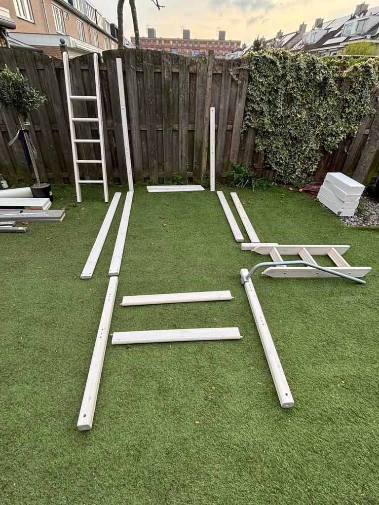 Flexa kinderbed wit onderdelen zgan!, Ophalen, Zo goed als nieuw, 180 cm of meer, 85 tot 100 cm