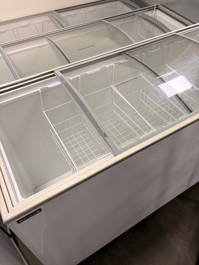 ZGAN Tefcold ijsvriezer vrieskist schuifdeksel op wielen, Vrieskist, Zo goed als nieuw, Vrijstaand, 90 cm of meer