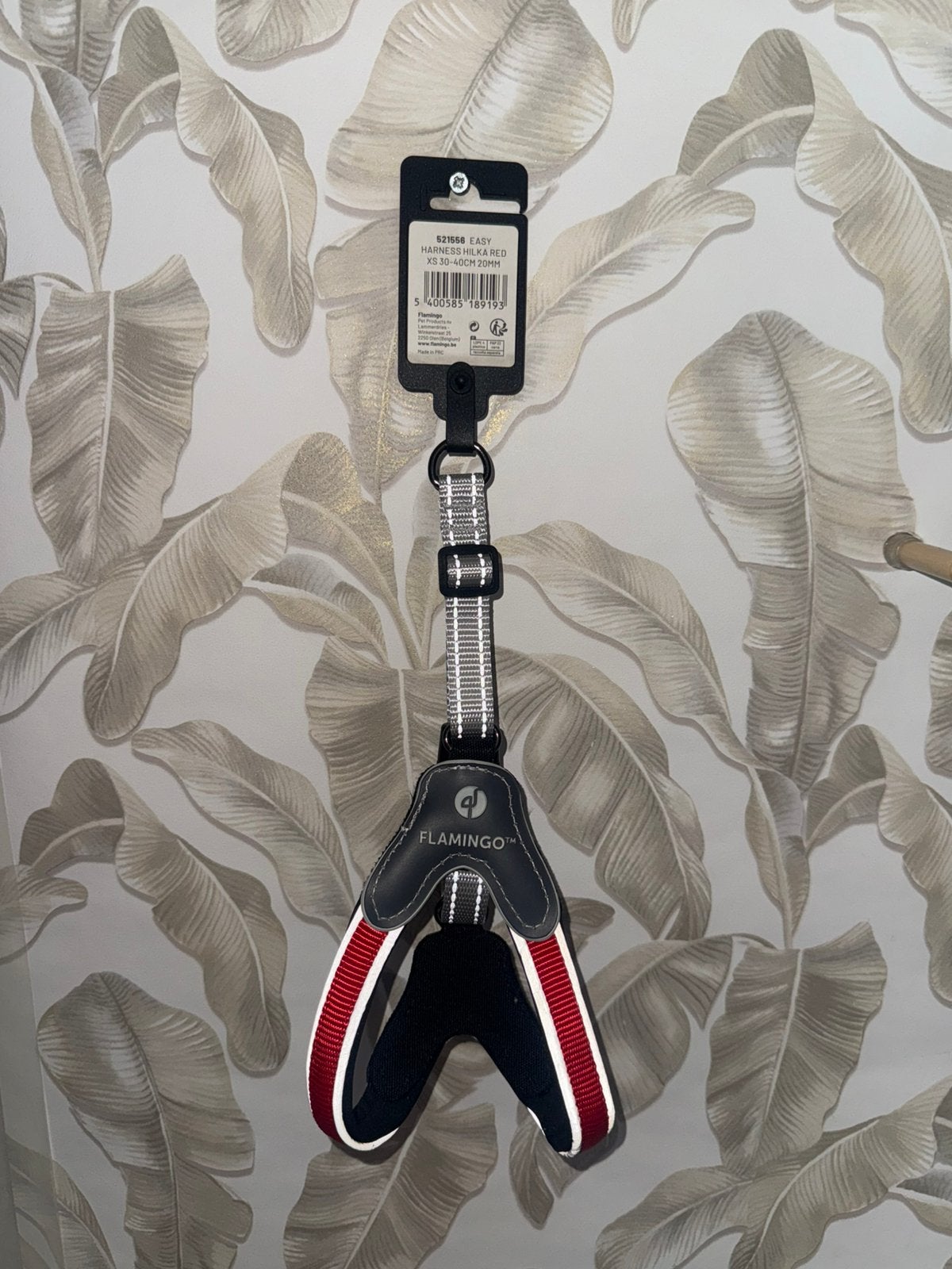 Flamingo Easy Harness hondentuig – Rood/Zwart – XS 30–40 cm, Ophalen of Verzenden, Verlicht, Nieuw