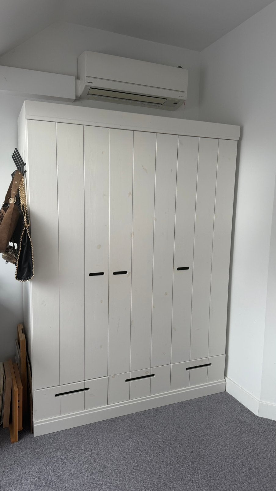 WOOOD Kledingkast Connect Wit - 140x195x53 cm, Ophalen, Gebruikt, 100 tot 150 cm, Grenenhout