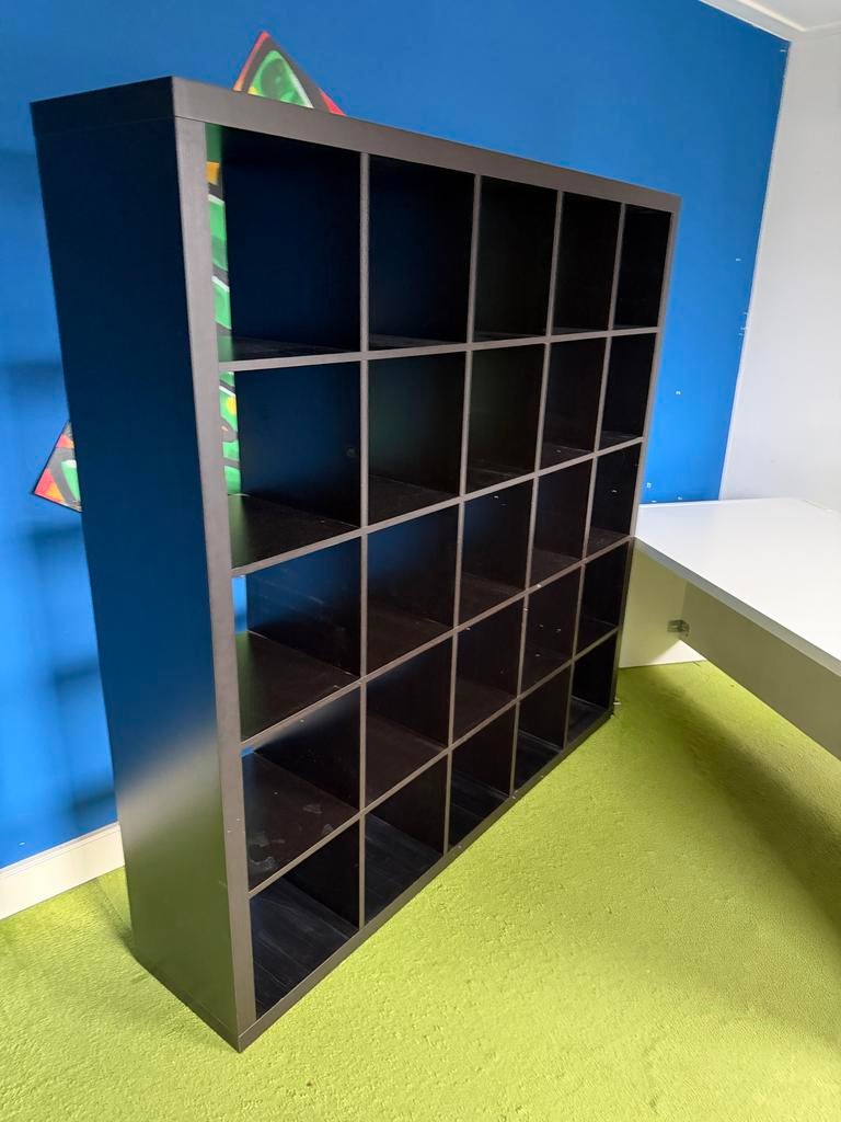 IKEA Vakjeskast Zwartbruin - Ruime Opbergkast, Ophalen, Gebruikt