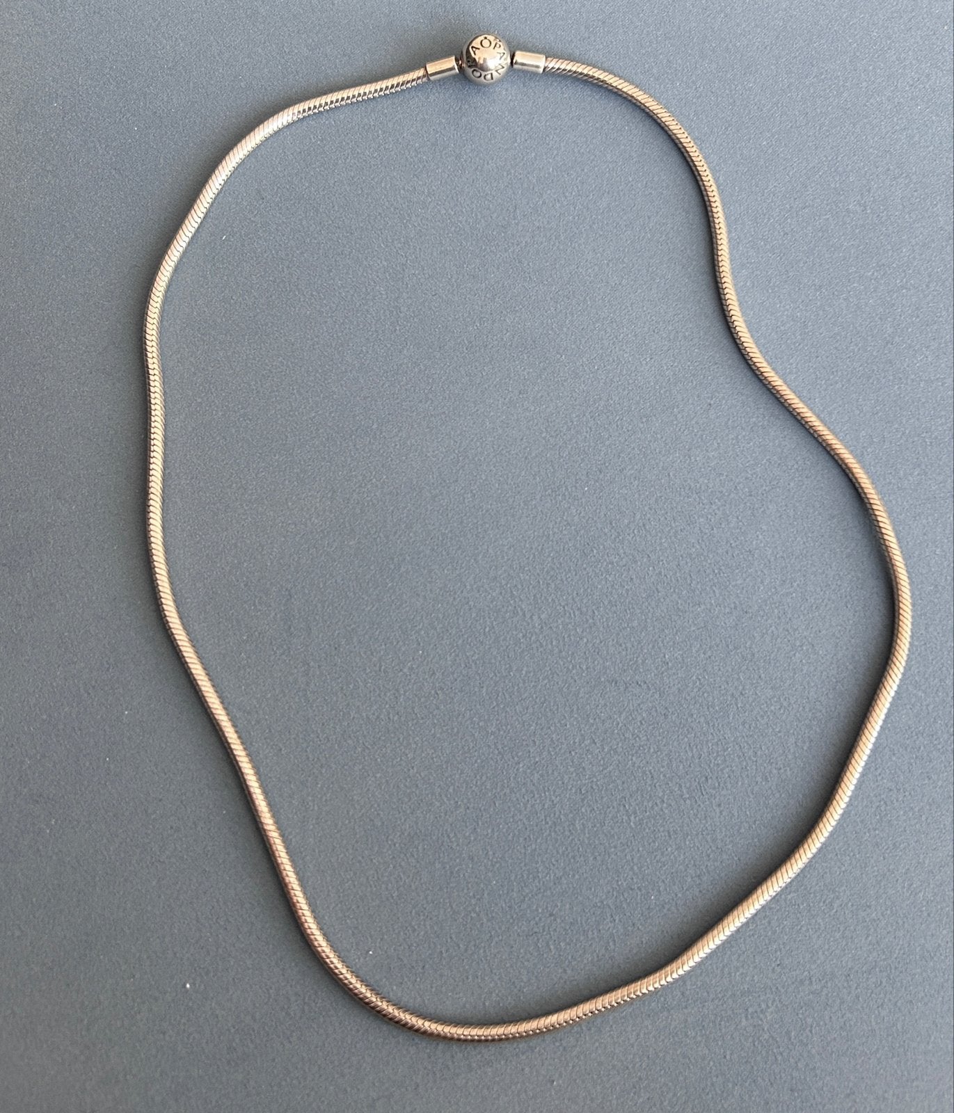 Pandora ketting 50cm - Zilveren slangenketting, Ophalen of Verzenden, Zo goed als nieuw, Zilver
