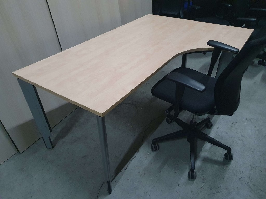 Aspa / Samas hoekbureau met nieuw blad naar keuze ( 25x ), Hoekbureau, In hoogte verstelbaar, Ophalen of Verzenden, Zo goed als nieuw