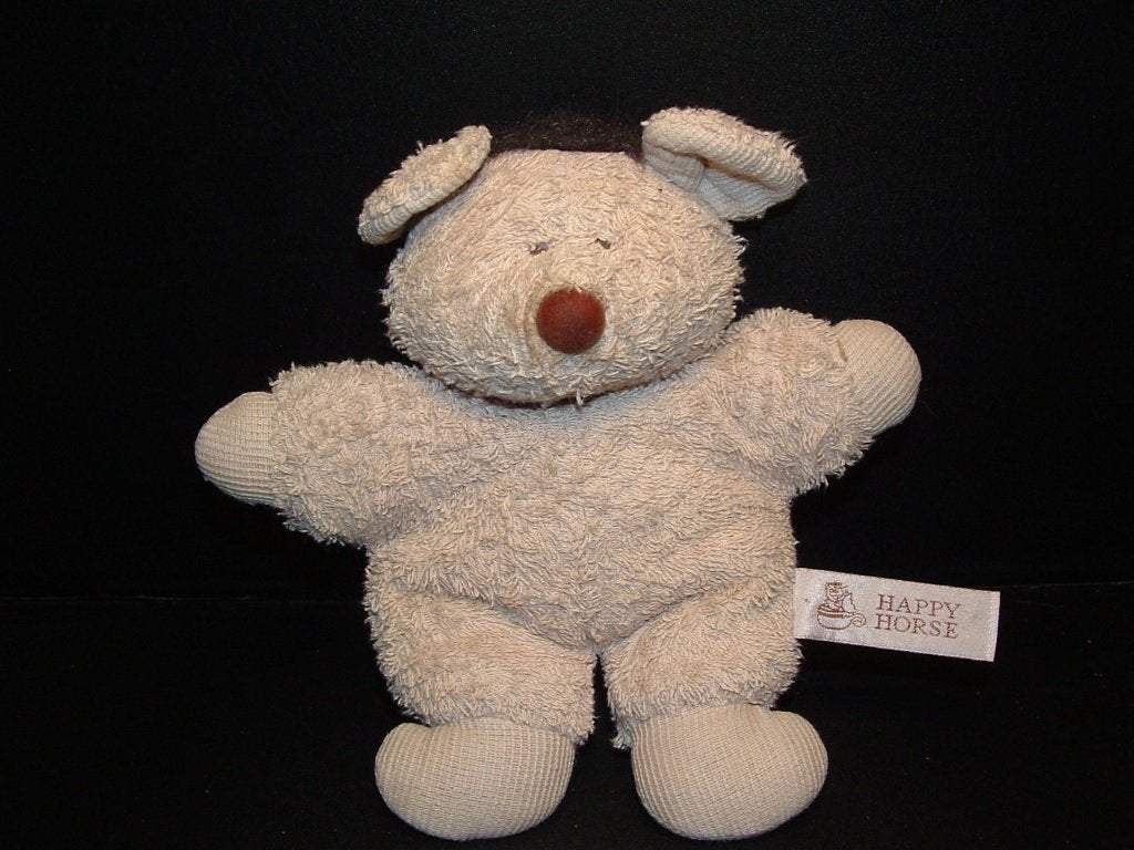 HAPPY HORSE MUIS BADSTOF BEIGE MET GEWAFELDE BEIGE, Kinderen en Baby's, Speelgoed | Knuffels en Pluche, Verzenden, Nieuw, Overige typen
