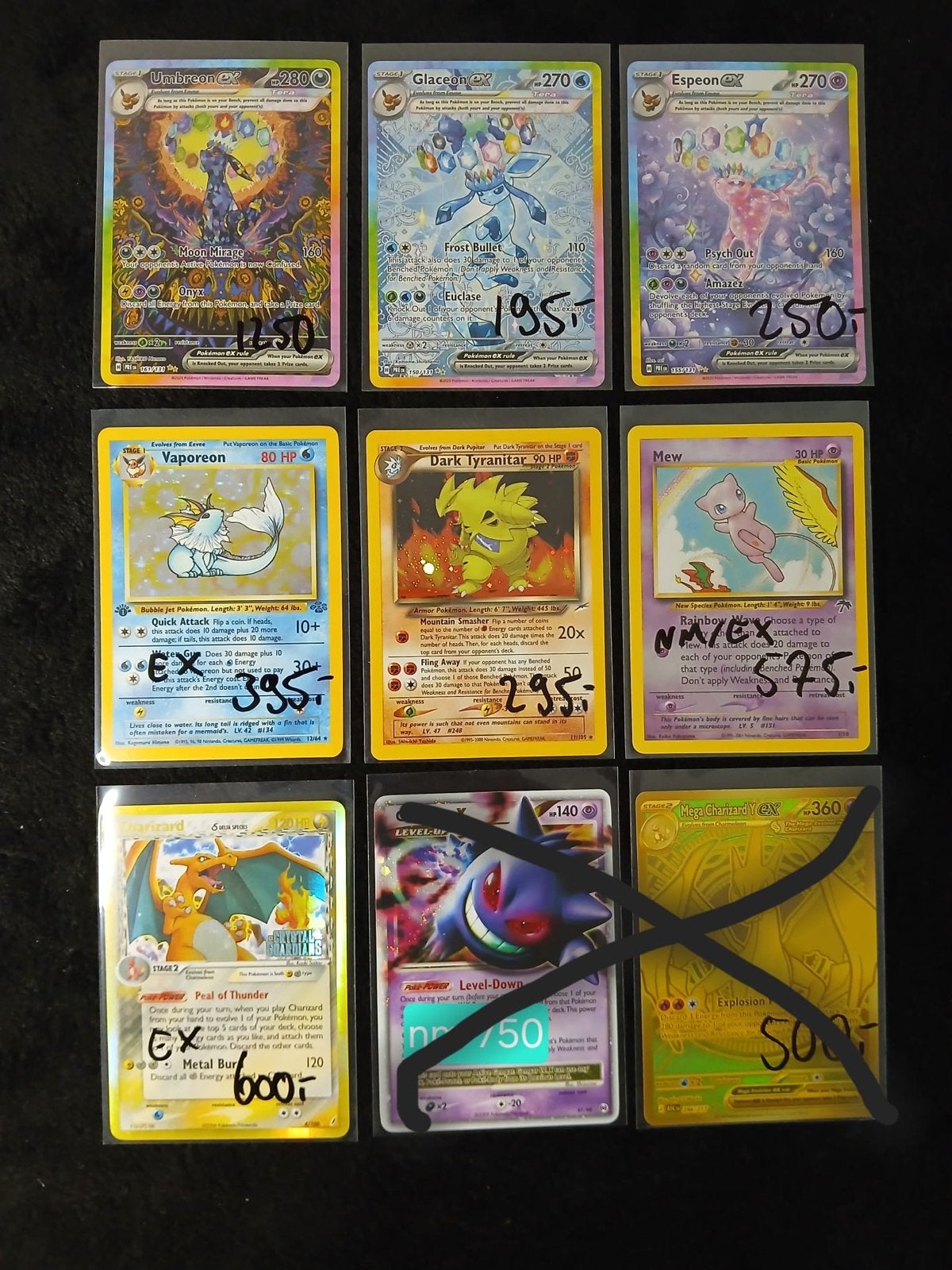 Zeldzame Pokémon Kaarten Collectie - Umbreon, Glaceon, Espeo, Ophalen of Verzenden, Zo goed als nieuw, Meerdere kaarten