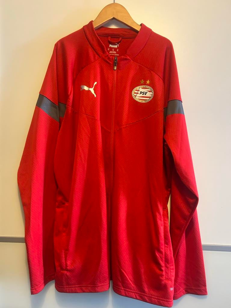 Puma PSV Trainingsjack Rood Maat XL, Ophalen of Verzenden, Zo goed als nieuw, Rood, Maat 46/48 (XL) of groter