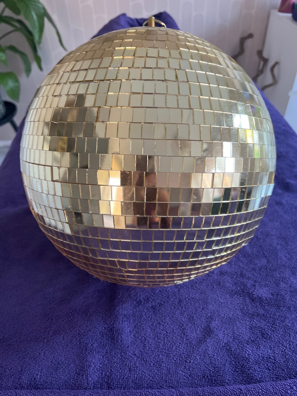 Mooie gouden discobal, Ophalen of Verzenden, Zo goed als nieuw, Versiering, Overige