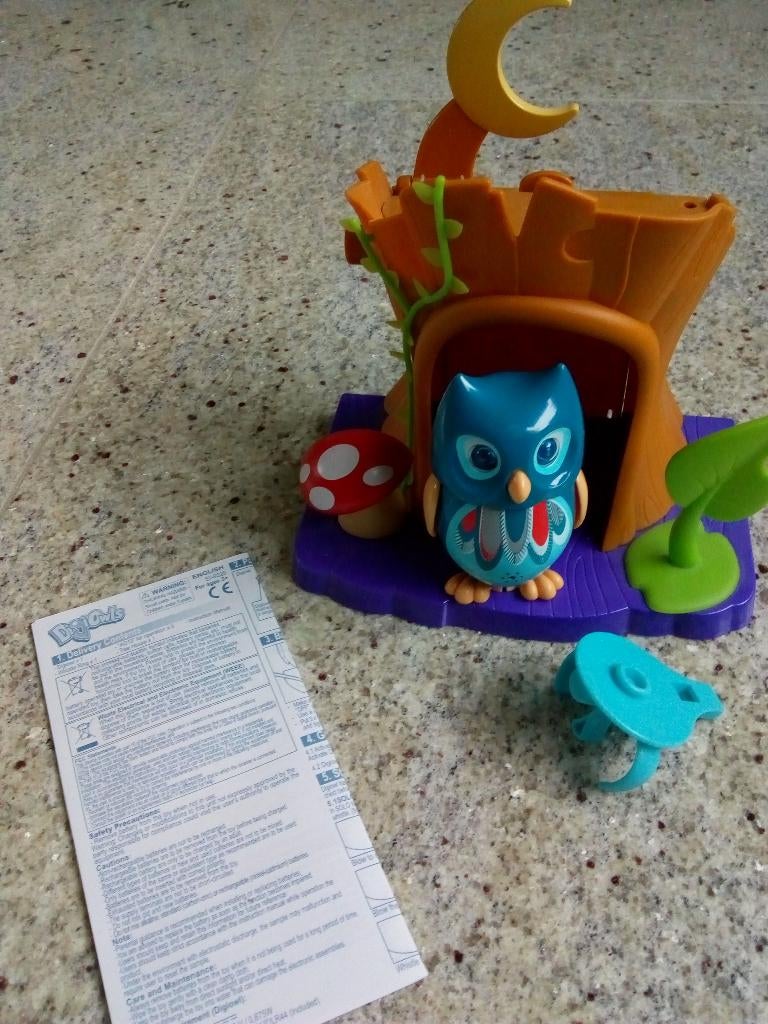 Blauwe uil met huis / digibird / digiOwls, Ophalen of Verzenden, Gebruikt