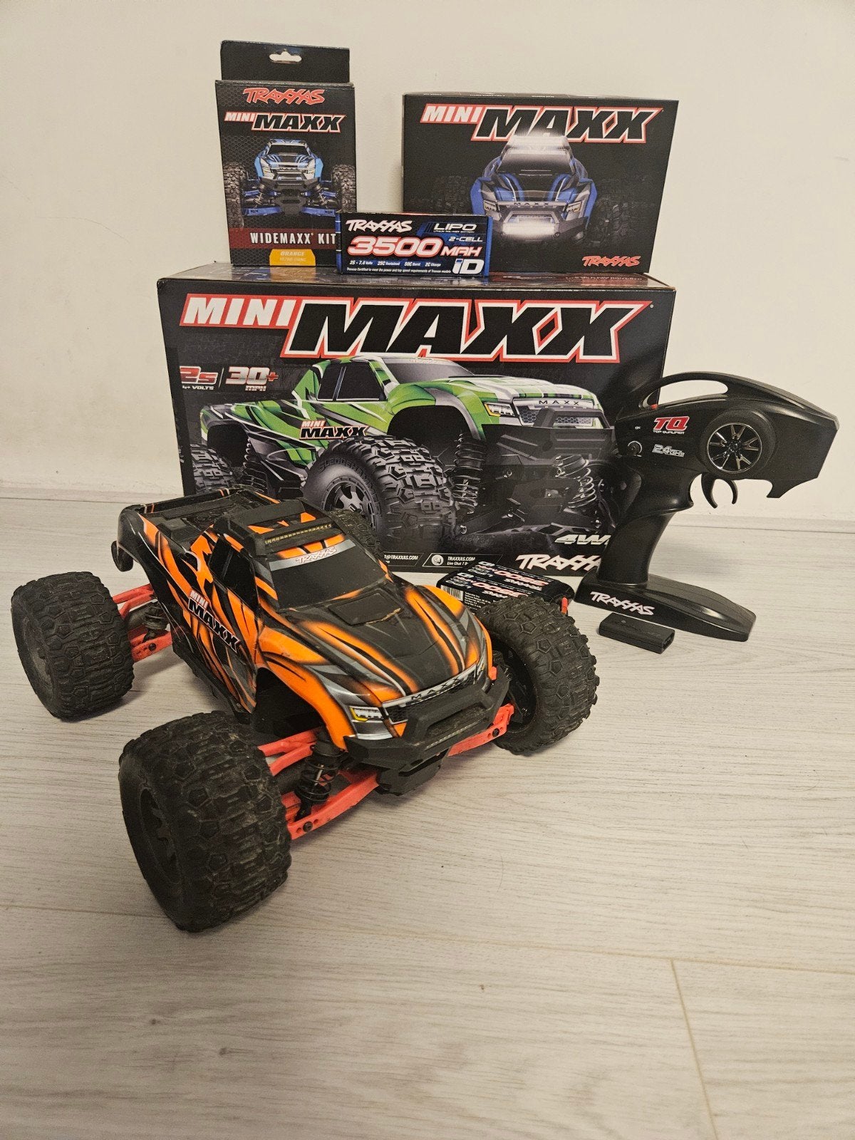 Traxxas mini maxx, Hobby en Vrije tijd, Elektro, Gebruikt, Auto offroad, Ophalen of Verzenden