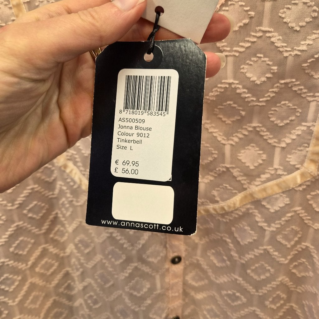 Anna Scott blouse blush roze –Nieuw– maat L artnr 51458, ., Maat 42/44 (L), Anna Scott, Ophalen of Verzenden