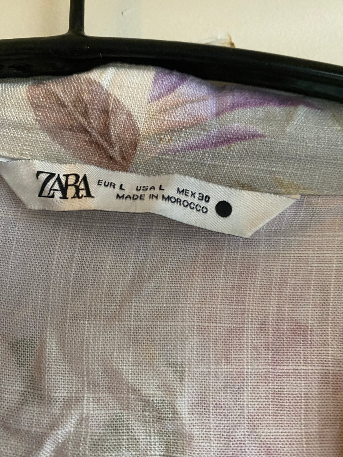 Zara blous met bloemen- en vogelprint, maat L, Ophalen of Verzenden, Zo goed als nieuw, Maat 42/44 (L), Meerkleurig