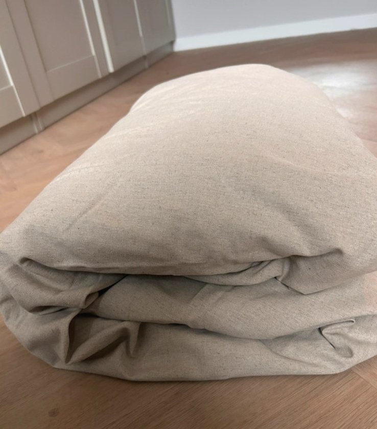 Beige stuk stof, Ophalen, Eenpersoons, Beige, Deken of Dekbed