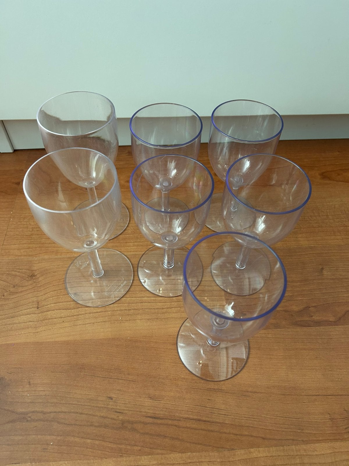 Wijnglazen plastic, Ophalen of Verzenden, Gebruikt, Kunststof, Glas of Glazen