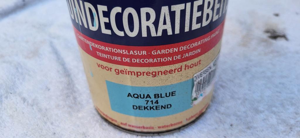 Decoratiebeits blauw  aqua bleu verf, Ophalen, Beits