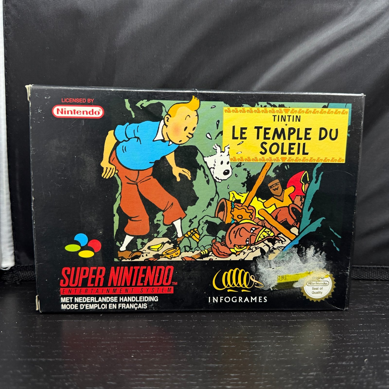 Tintin Le Temple du Soleil SNES - Doos, boekje en inleg, Verzenden, H, D, S