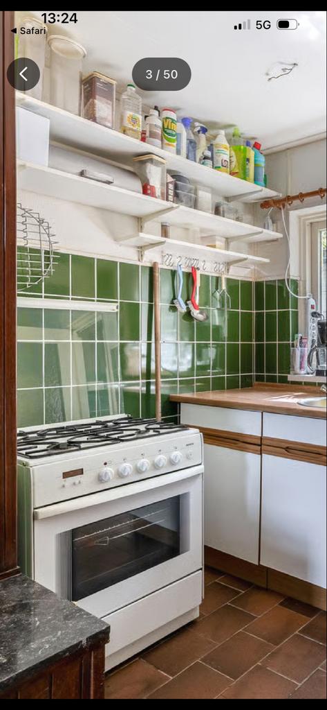 Bosch Vrijstaand Gasfornuis met Oven - Wit, Witgoed en Apparatuur, Fornuizen, Ophalen, Gebruikt, 60 cm of meer, 4 kookzones