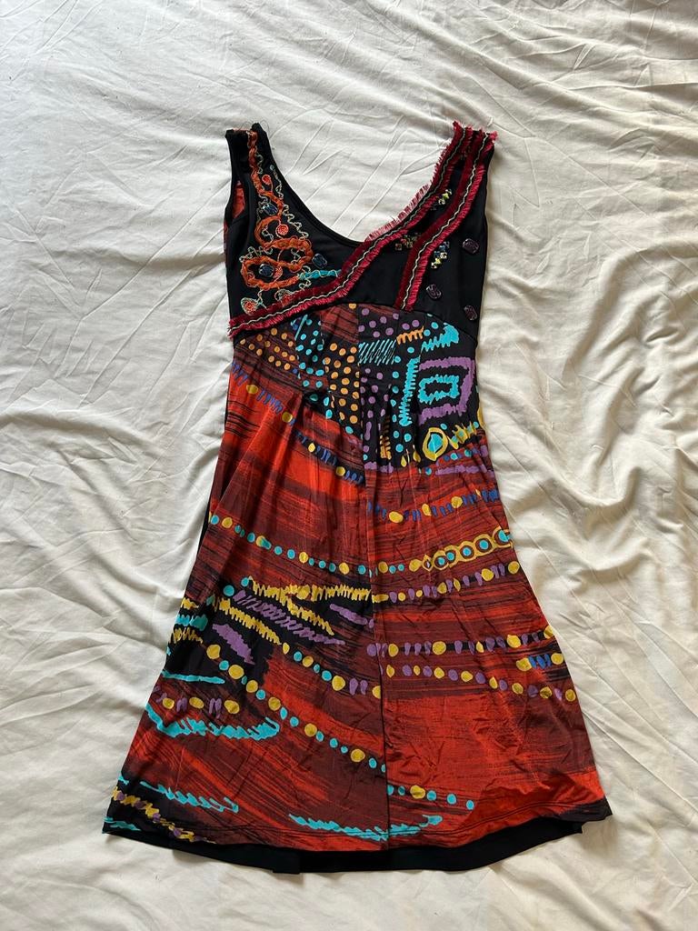 Save the Queen jurk met abstracte print, Kleding | Dames, Jurken, Overige kleuren, Save the queen, Ophalen of Verzenden, Zo goed als nieuw