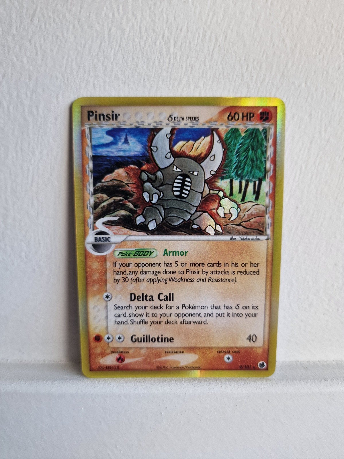 Pinsir Delta Species Holo Pokémon Kaart (2006), Ophalen of Verzenden, Zo goed als nieuw, Losse kaart, Foil