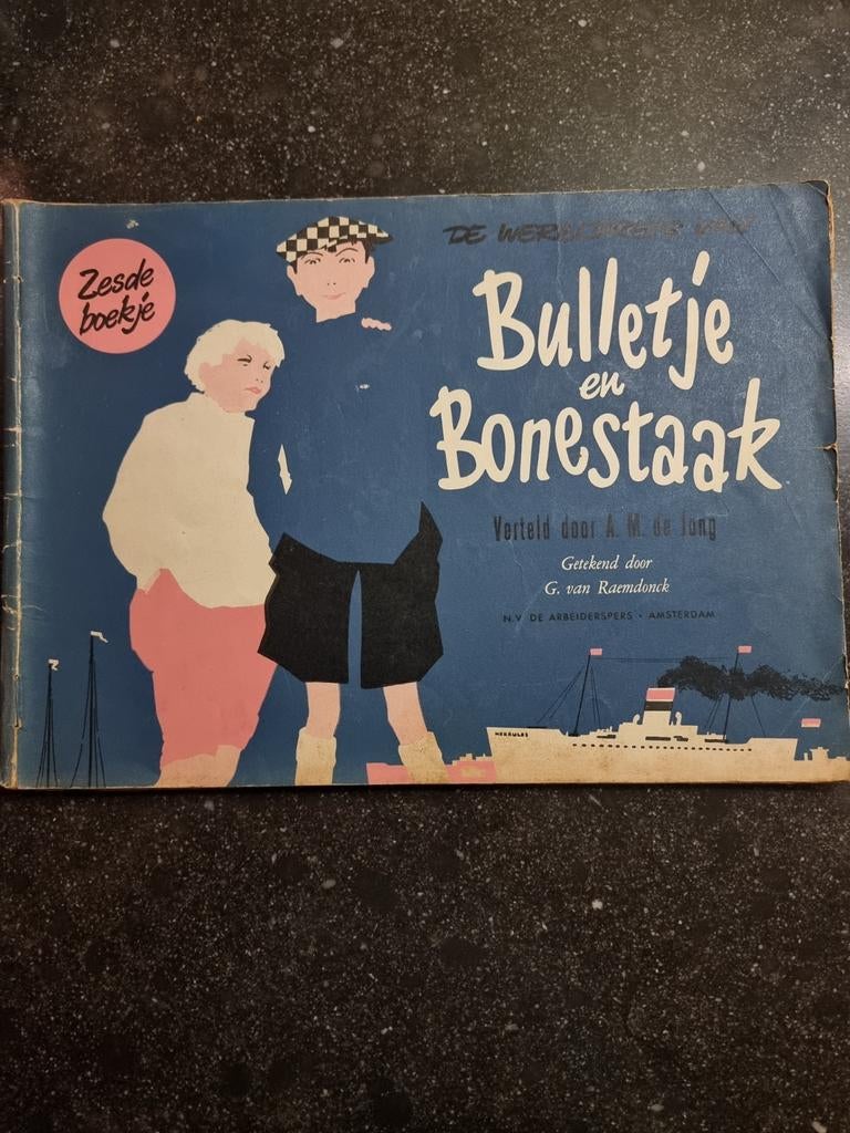 Bulletje en Bonestaak - De Wereldreis (Zesde Boekje), Ophalen of Verzenden, Gelezen, A.M. de Jong, Fictie algemeen