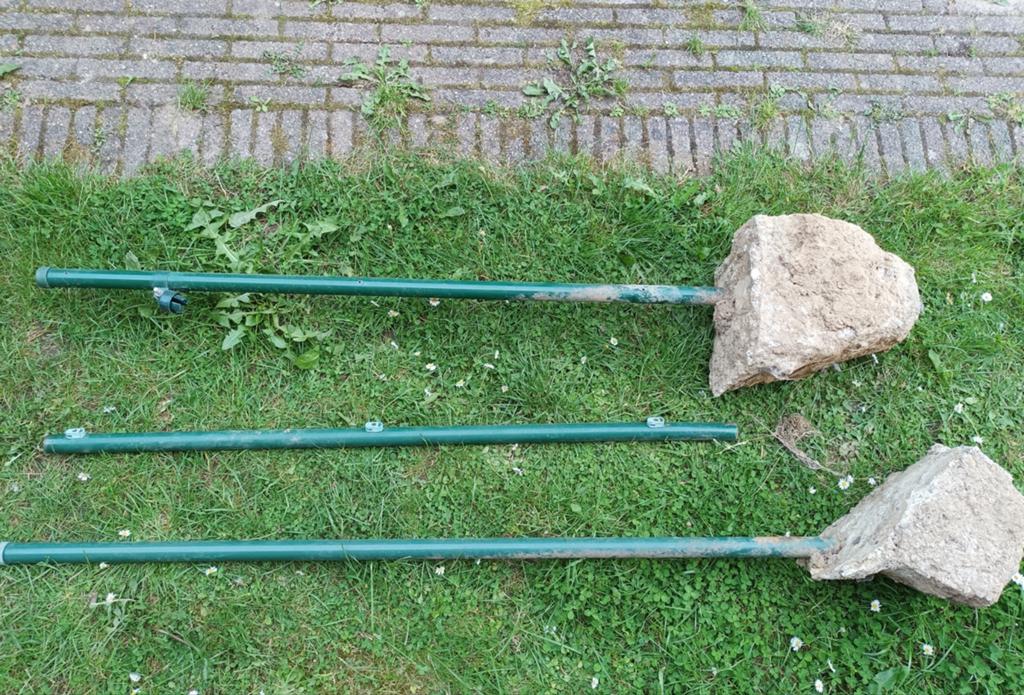 Hekwerk paal paken buis pijp stang poort hekje hekwerk, Ophalen, Gebruikt, IJzer
