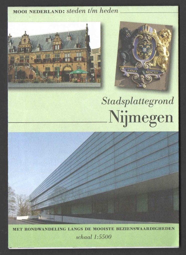 Stadsplattegrond met Wandelroute: Nijmegen, 2000 tot heden, Ophalen of Verzenden, Nederland, Landkaart