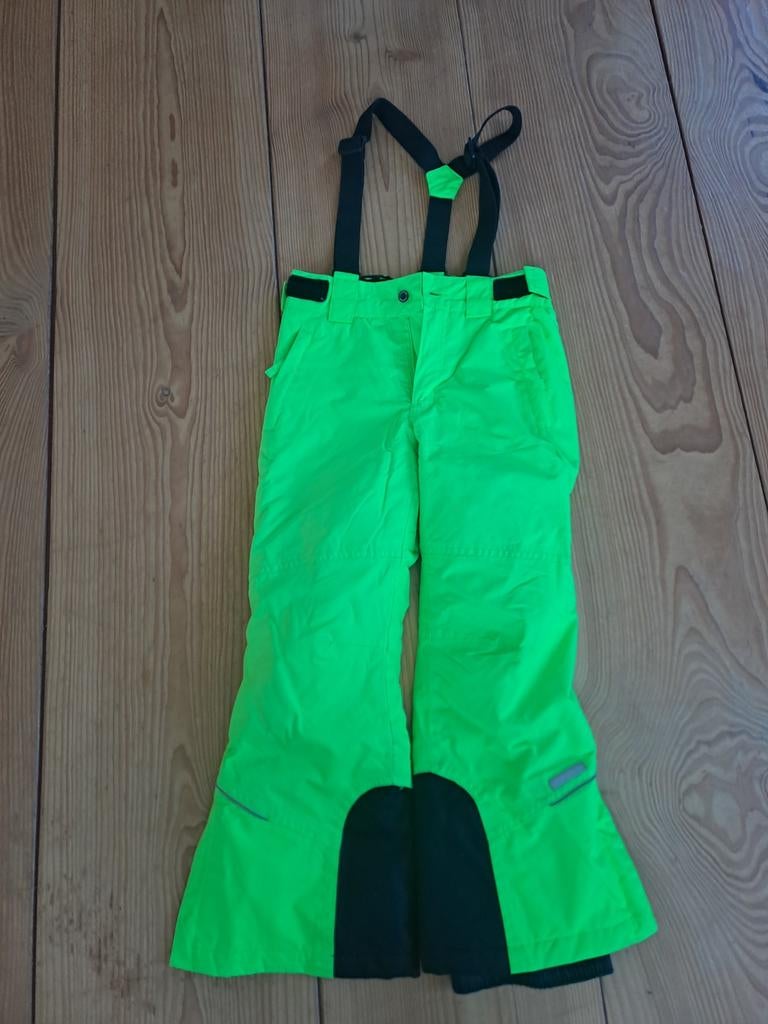 Icepeak skibroek neon groen - Maat 128, Ophalen of Verzenden, Zo goed als nieuw, Jongen of Meisje, Broek