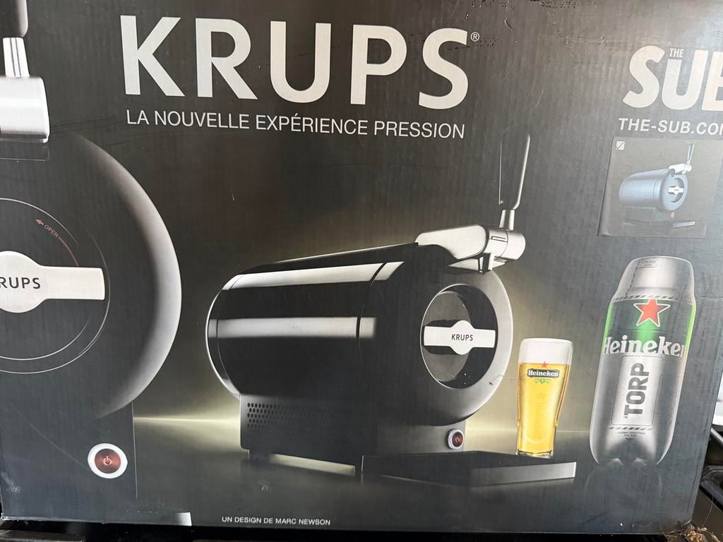 Krups The Sub thuist Draagbare thuistap Heineken Edition, Ophalen of Verzenden, Zo goed als nieuw, Krups