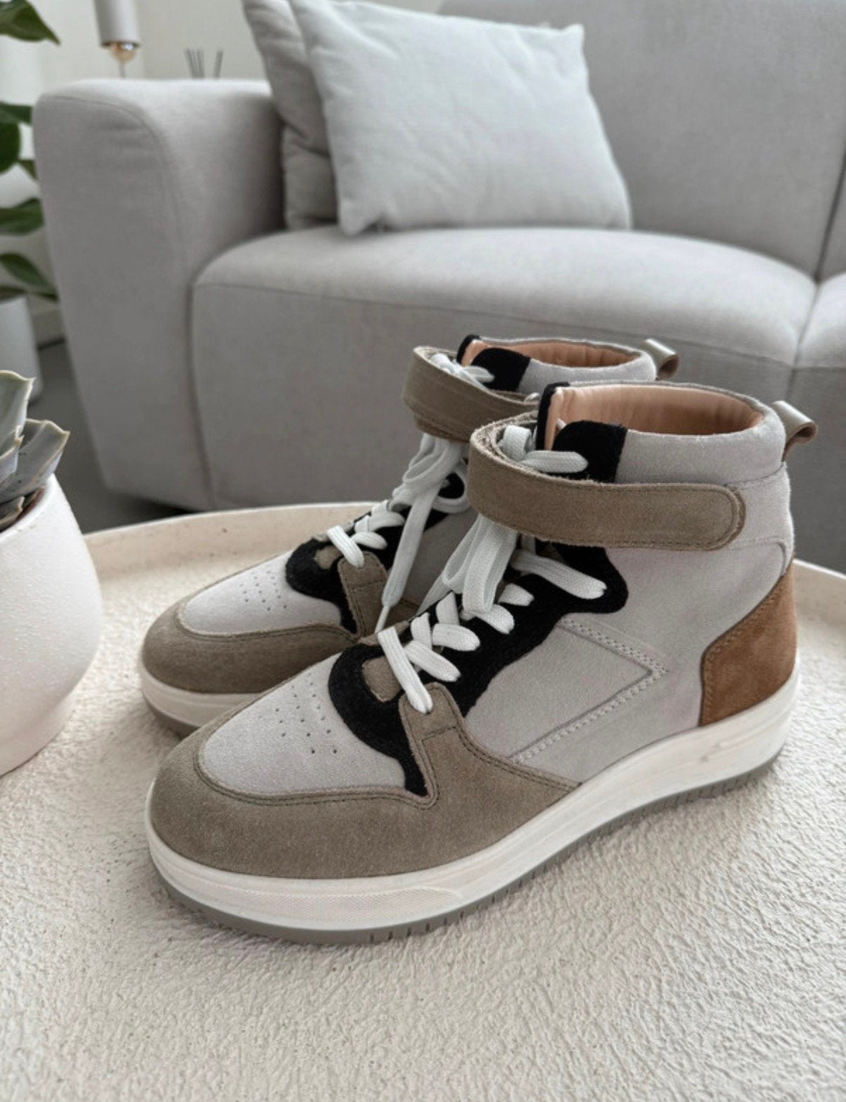 Nieuw Zusss hoge leren sneakers zand maat 38, Beige, Nieuw, Ophalen of Verzenden, Sneakers of Gympen