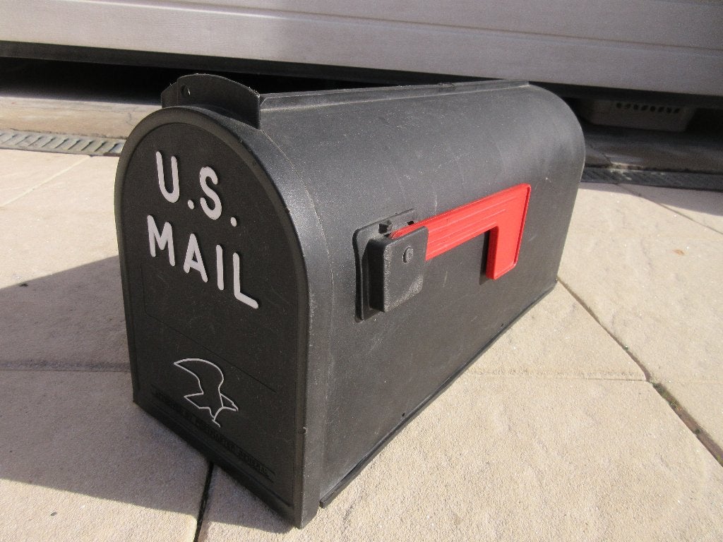 U.S. Mail originele Amerikaanse brievenbus zwart, Tuin en Terras, Ophalen of Verzenden, Zo goed als nieuw, Kunststof