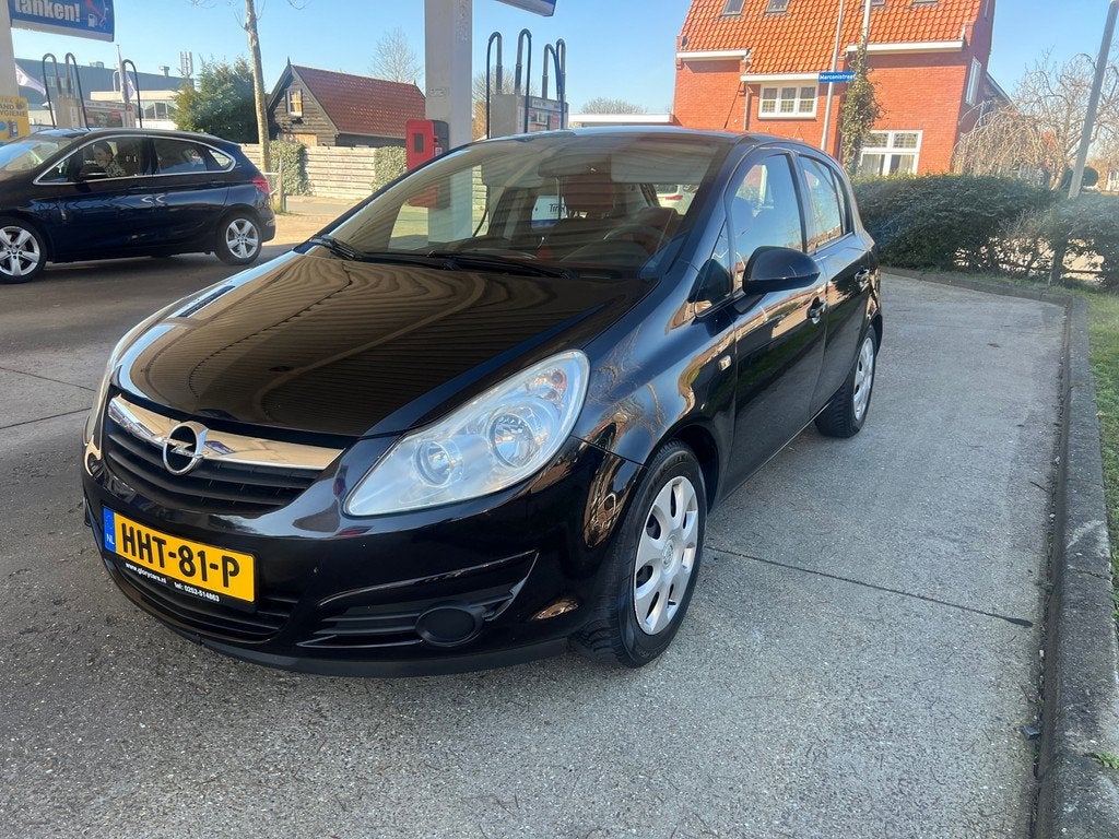 Opel CORSA 1.4-16V Cosmo LPG G3 AIRCO-EL.RAMEN-CRUISE, Auto's, Voorwielaandrijving, Gebruikt, Zwart, 4 cilinders