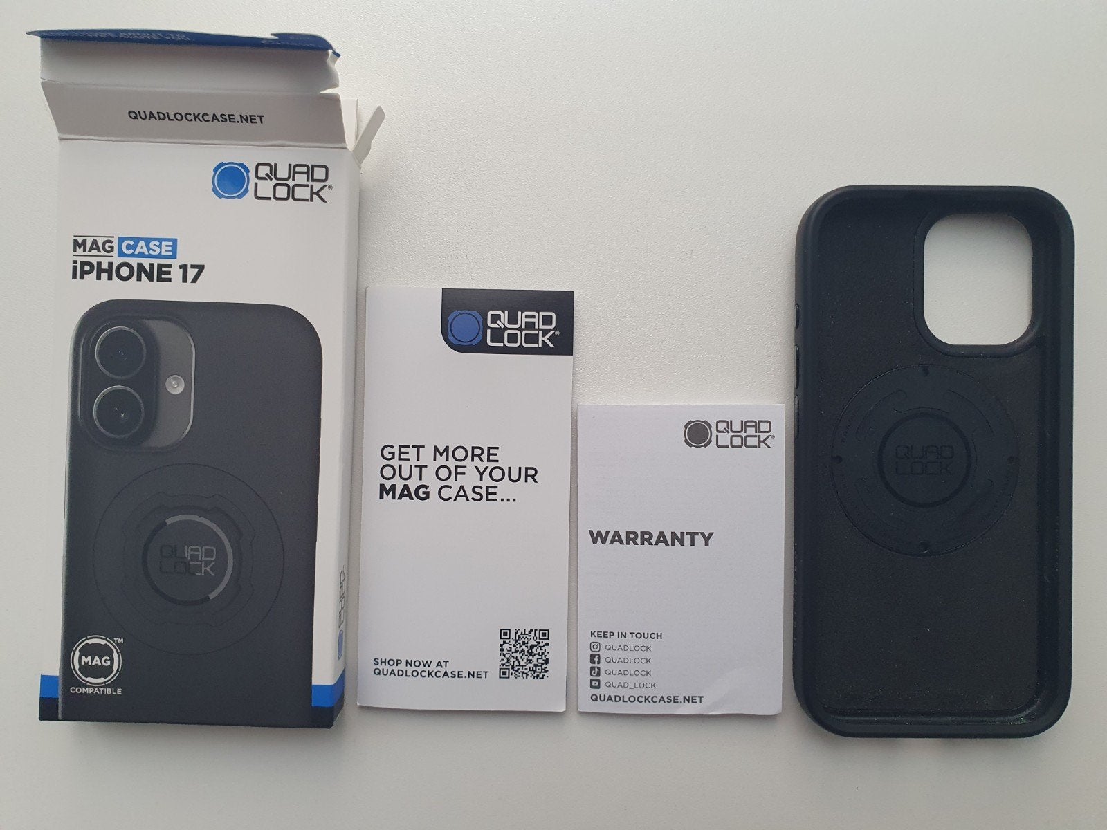 Quad Lock Mag Case voor iPhone 17 - Zwart, Kunststof, IPhone 17, Zwart, Quad Lock