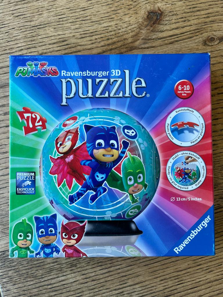 Ravensburger 3D Puzzel PJ Masks - 72 Stukjes, Kinderen en Baby's, Ophalen, 10 tot 50 stukjes, Gebruikt, 6 jaar of ouder
