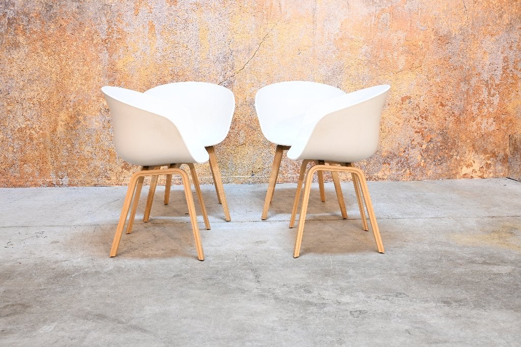 ZGANieuw 4 witte HAY AA C22 design stoelen, Hay, Overige materialen, Zo goed als nieuw, Vier