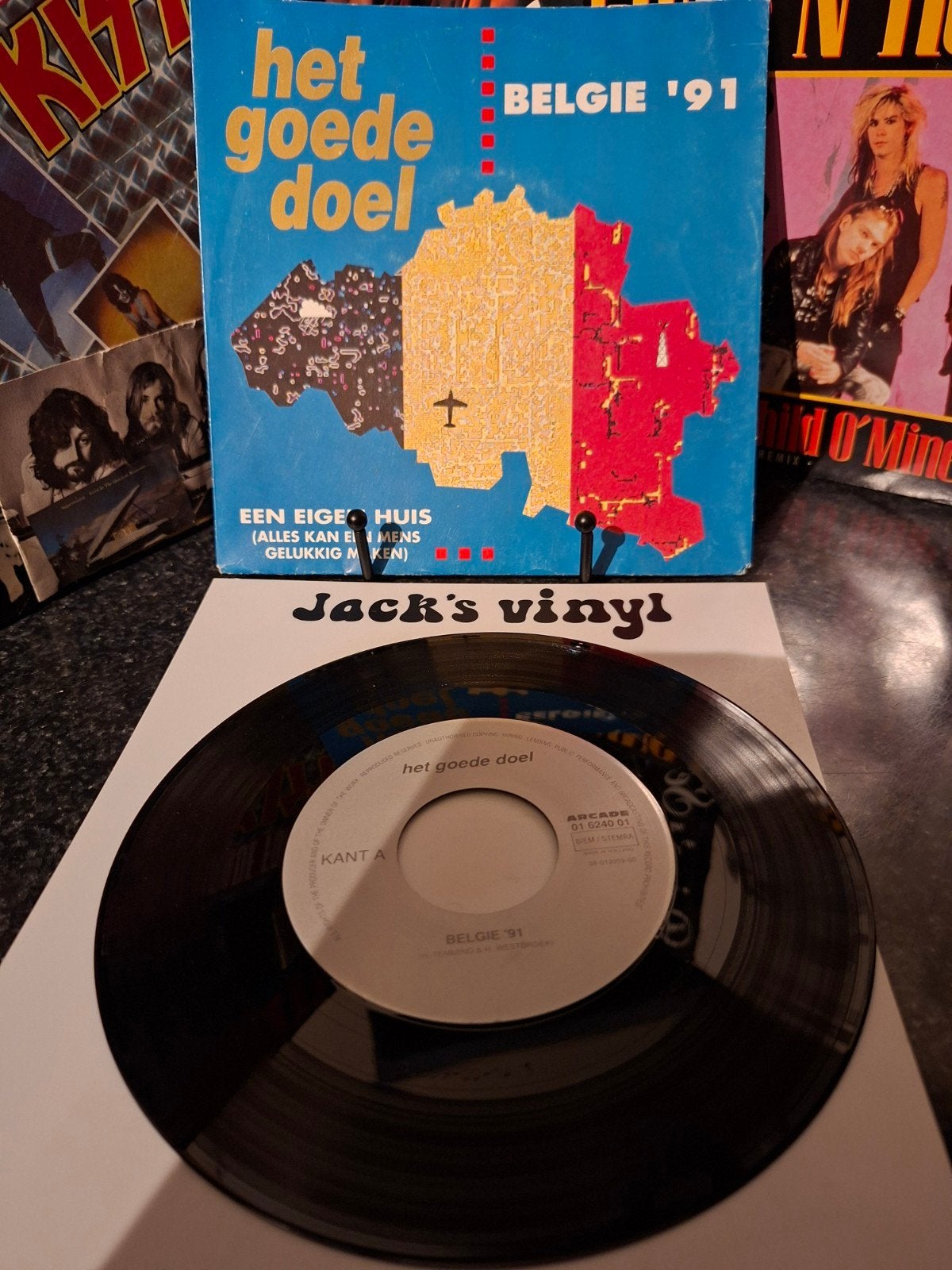 Het Goede Doel - België '91 (7 inch vinyl single)1991, Cd's en Dvd's, 7 inch, Ophalen of Verzenden, Zo goed als nieuw, Levenslied of Smartlap