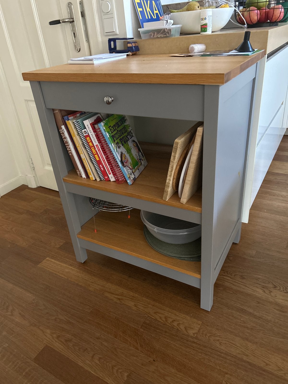 Ikea Tornviken Keukentrolley 72x52 - Grijs/Hout, Huis en Inrichting, Keuken | Keukenbenodigdheden, Ophalen, Gebruikt, Hout, Keukentrolley