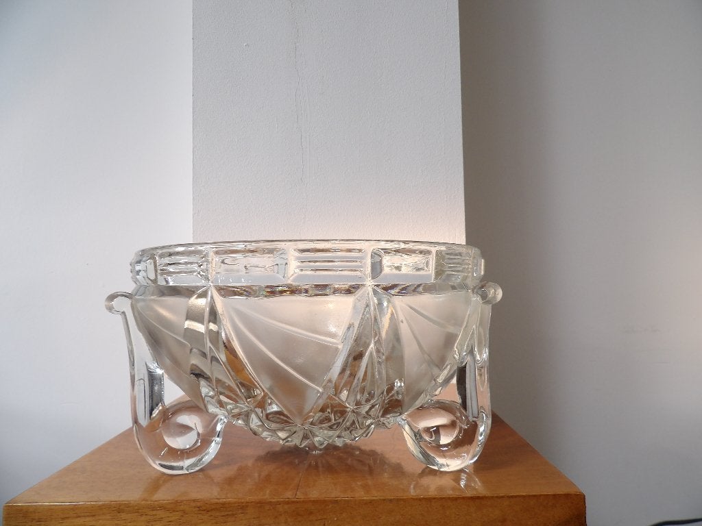 Gave Art Deco Schaal/Coupe Libochovice/SKLO Tsjechië, Ophalen of Verzenden