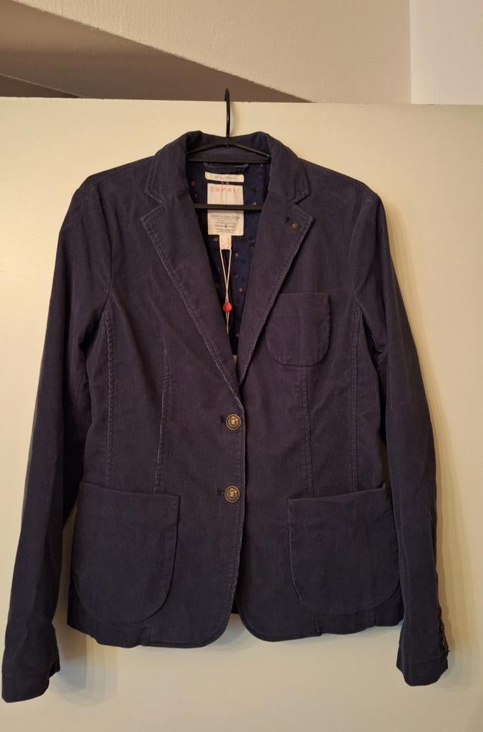 Blauw rib jasje Esprit, Blauw, Nieuw, Jasje, Esprit