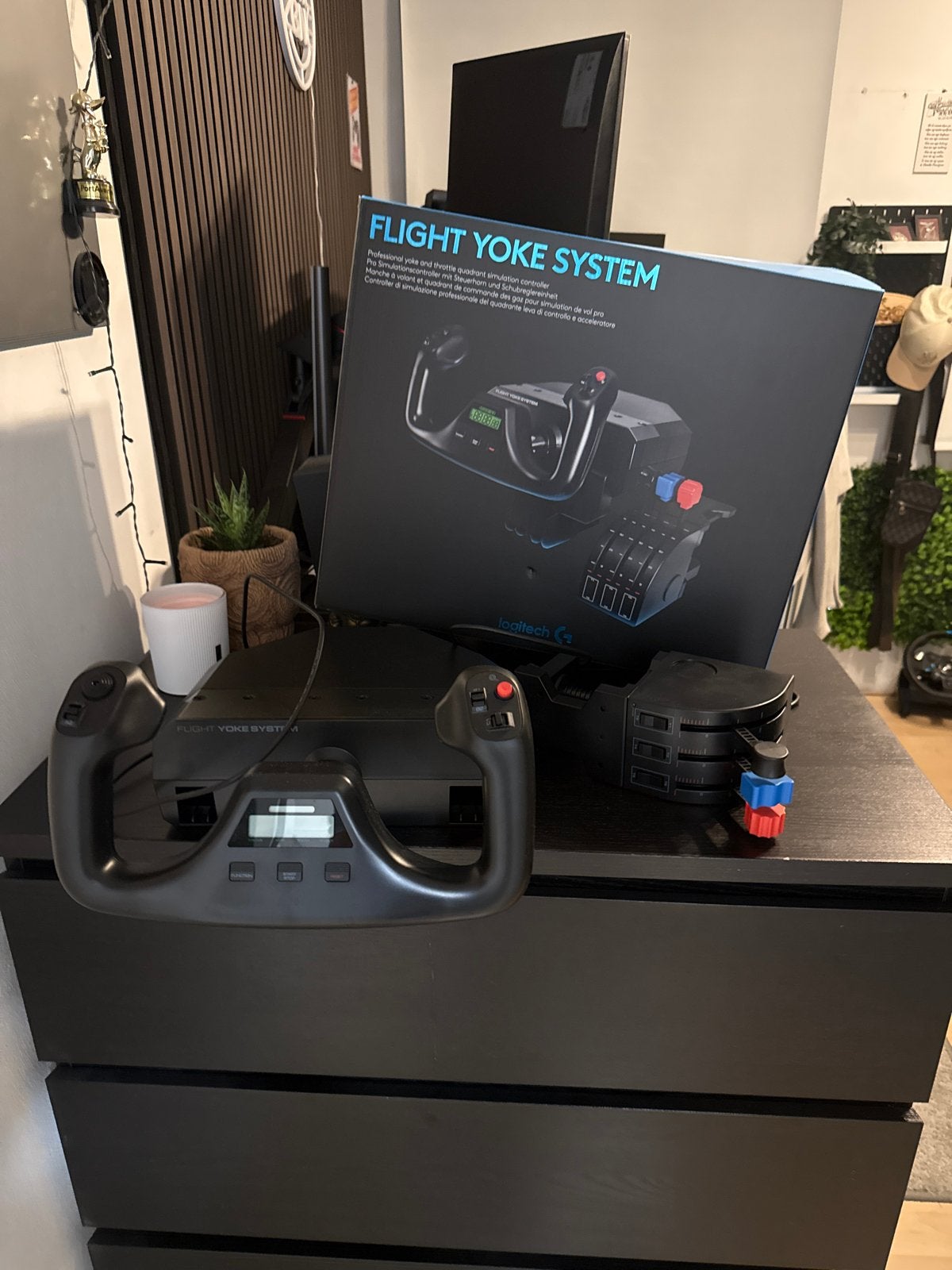 Logitech Flight Yoke System - Vliegsimulator Controller, Spelcomputers en Games, Spelcomputers | Overige, Zo goed als nieuw, Overige merken