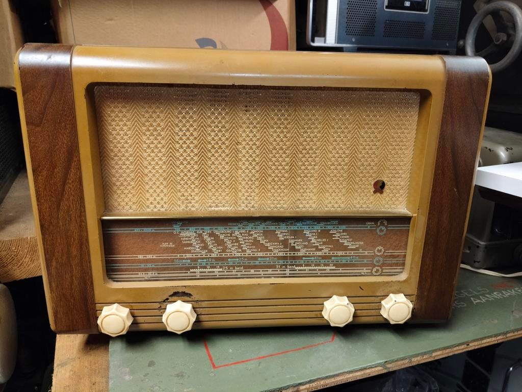 Buizenradio NSF H293A uit 1951 - Gaat aan, geen ontvangst, Antiek en Kunst, Ophalen of Verzenden