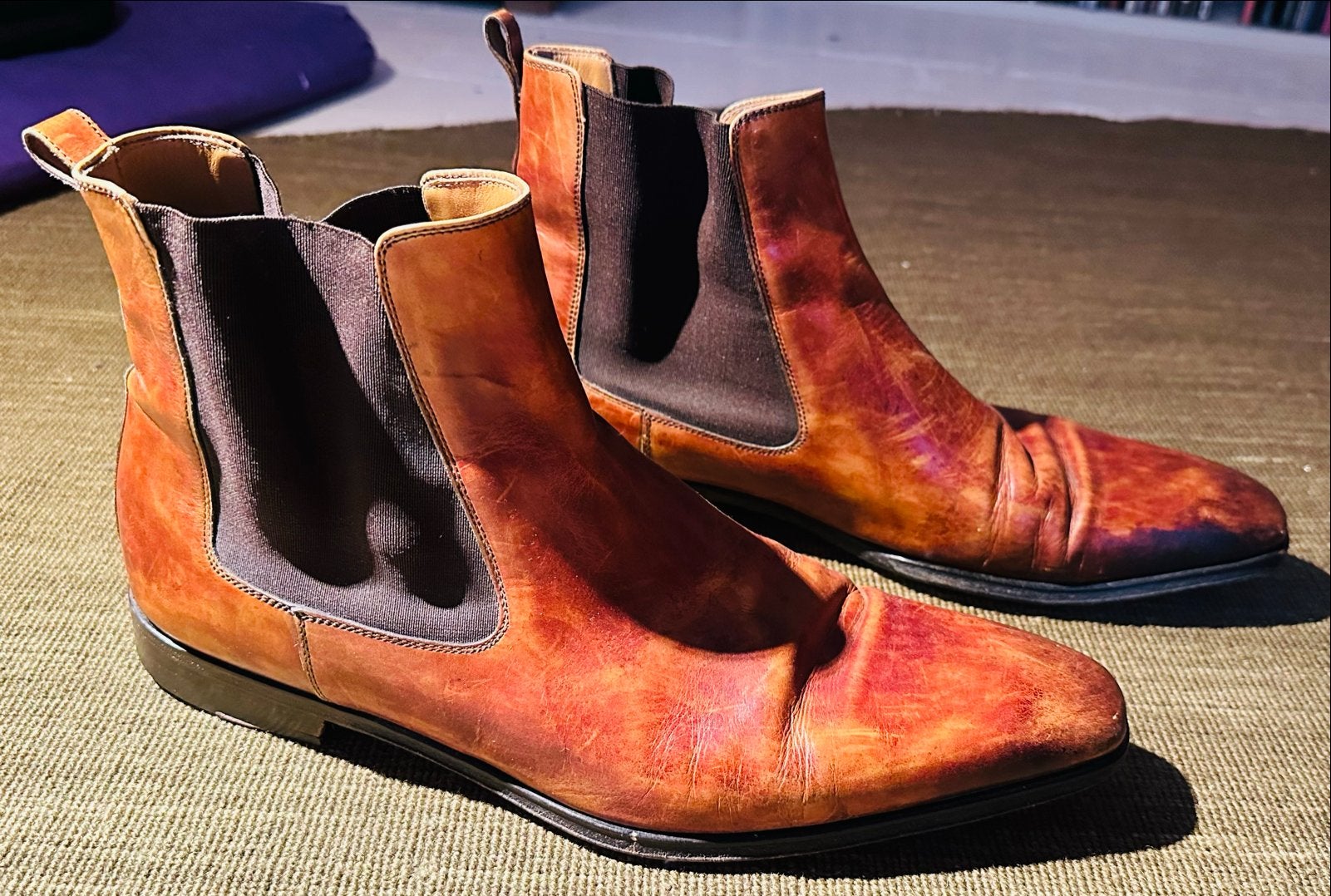 Bruine leren Magnanni boots - Maat 43,5, Ophalen of Verzenden, Gedragen, Bruin, Boots