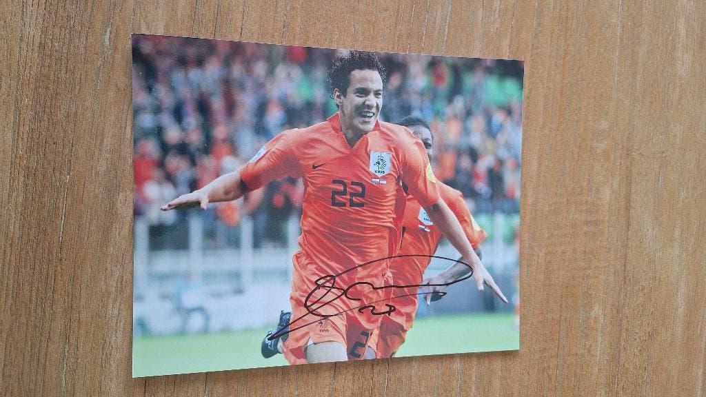 Foto 20x25 cm met handtekening; Otman Bakkal # PSV Feyenoord, Ophalen of Verzenden, Nieuw, Feyenoord, Overige typen