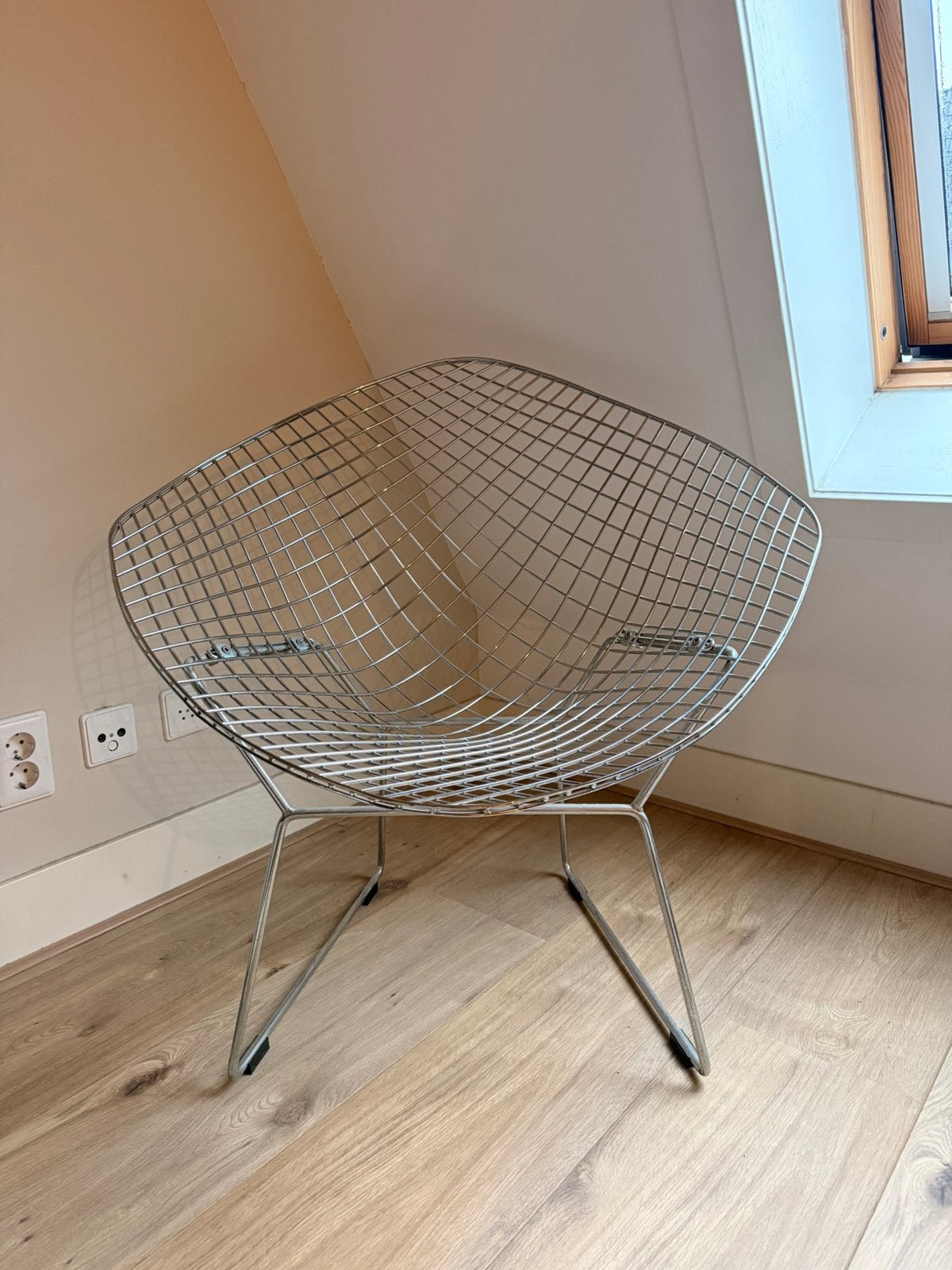 Wire chair (design stoel - geïnspireerd op Harry Bertoia), Huis en Inrichting, Ophalen, Overige kleuren, Zo goed als nieuw, Metaal
