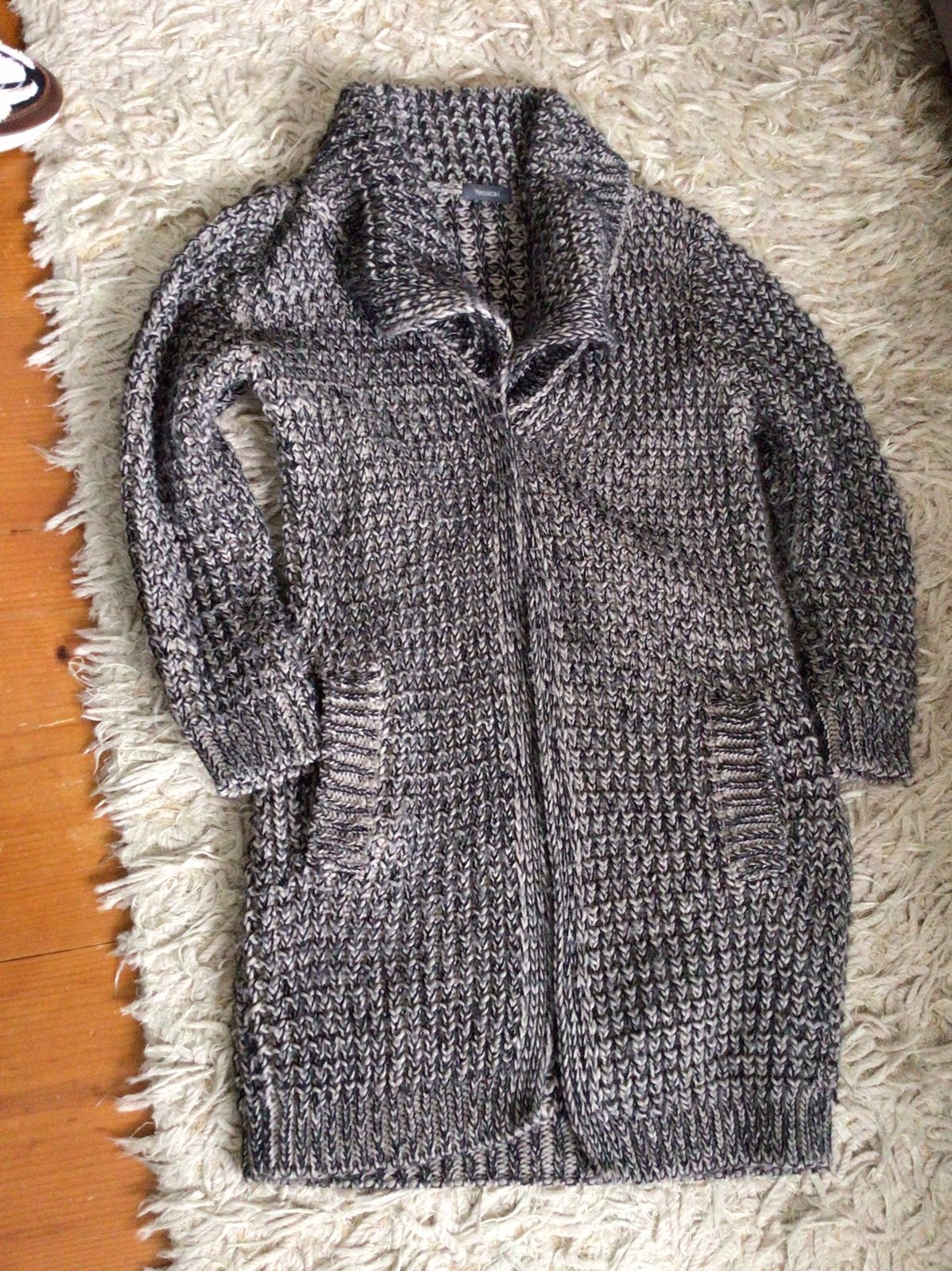 Vest, gemelleerd, mt S-M zwart grijs beige. Gaaf Wol/ Acryl, Ophalen of Verzenden, Zo goed als nieuw, Zwart