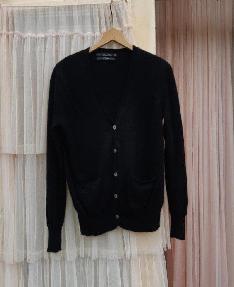 Zara mooi zwart 100% cashmere wollen vest cardigan S M, Kleding | Dames, Truien en Vesten, Ophalen of Verzenden, Zo goed als nieuw