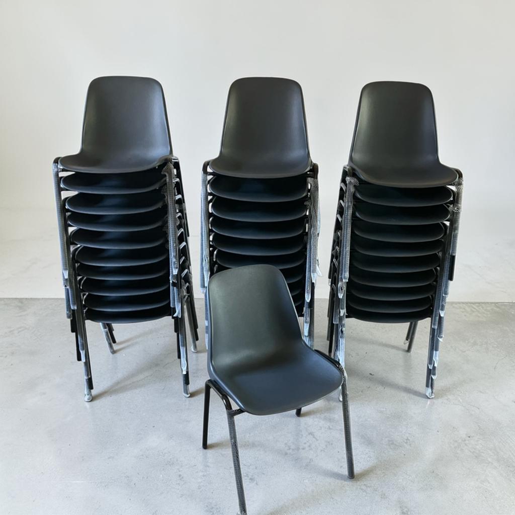 Nieuwe stapelstoelen antraciet kantinestoelen zaalstoelen, Ophalen, Nieuw, Grijs, Metaal